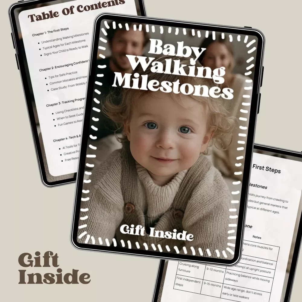 Baby Walking Milestones Guide | Walking Milestones Tracker, First Steps Support, Confident Walking Checklist for Parents