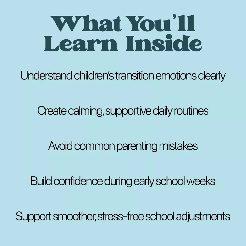 Helping Kids Step Forward With Confidence – School Transition Guide for Parents, Caregivers & Educators | Digital Download eBook