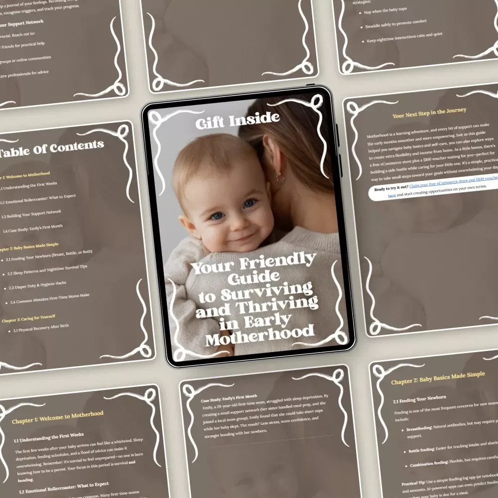Your Friendly Guide to Surviving and Thriving in Early Motherhood | Digital Guide for New Parents | Parenting Tips for First-Time Moms