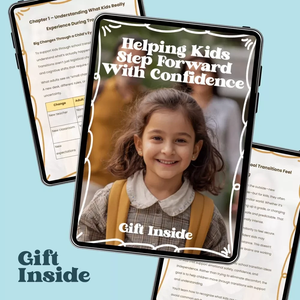 Helping Kids Step Forward With Confidence – School Transition Guide for Parents, Caregivers & Educators | Digital Download eBook