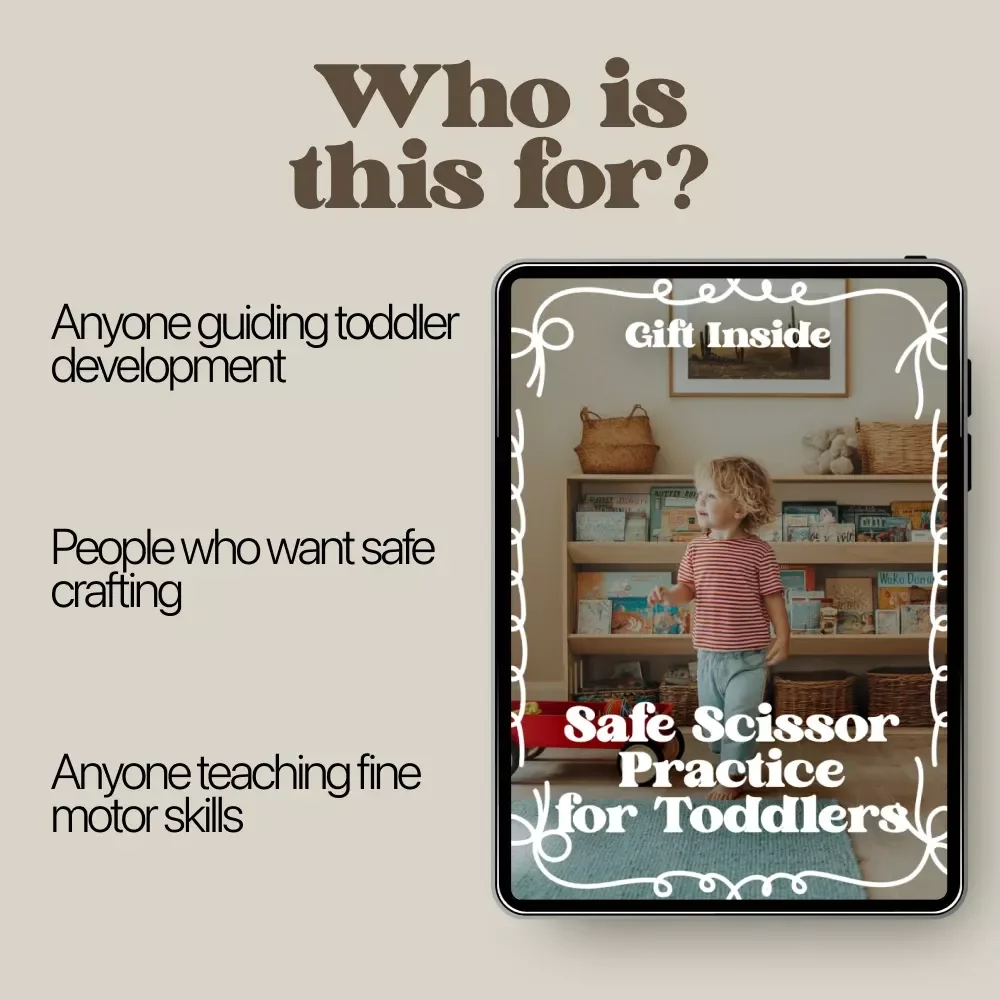 Safe Scissor Practice for Toddlers | Toddler Cutting Skills Safety eBook for Parents & Preschool Learning, Fine Motor Skill Guide, Printable Activities