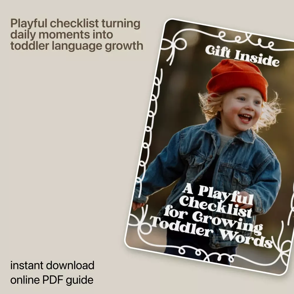 A Playful Checklist for Growing Toddler Words | Toddler Language Building Ideas | Digital Download for Parents & Caregivers