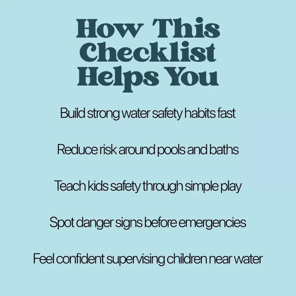 The Ultimate Water Safety Checklist for Parents | Printable Water Safety Guide for Kids | Water Safety for Kids Digital Checklist