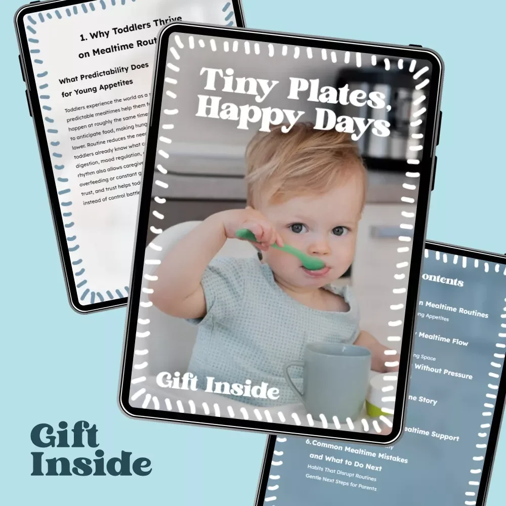 Tiny Plates, Happy Days – A Gentle Toddler Mealtime Routine eBook for Calm Eating, Daily Structure, and Happy Family Meals