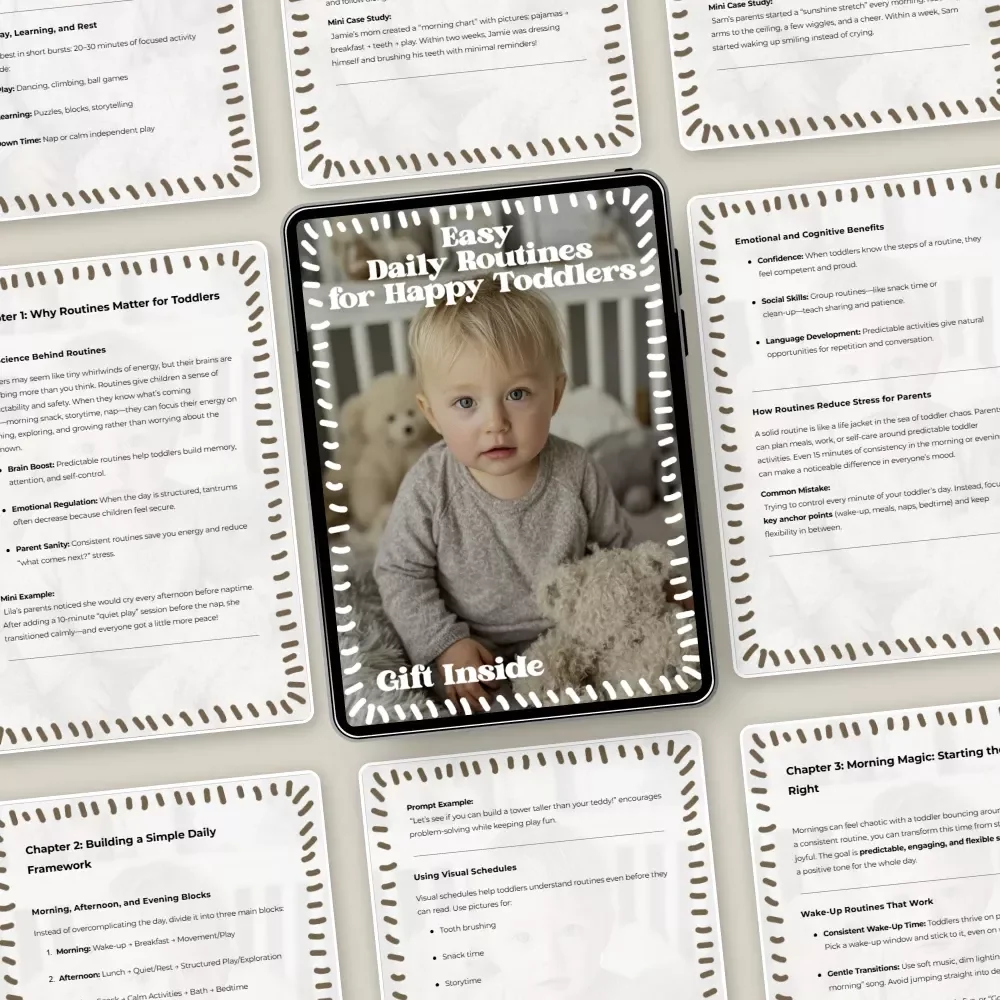 Easy Daily Routines for Happy Toddlers | Simple, Stress-Free Guide for Parents | easy daily routines for toddlers eBook