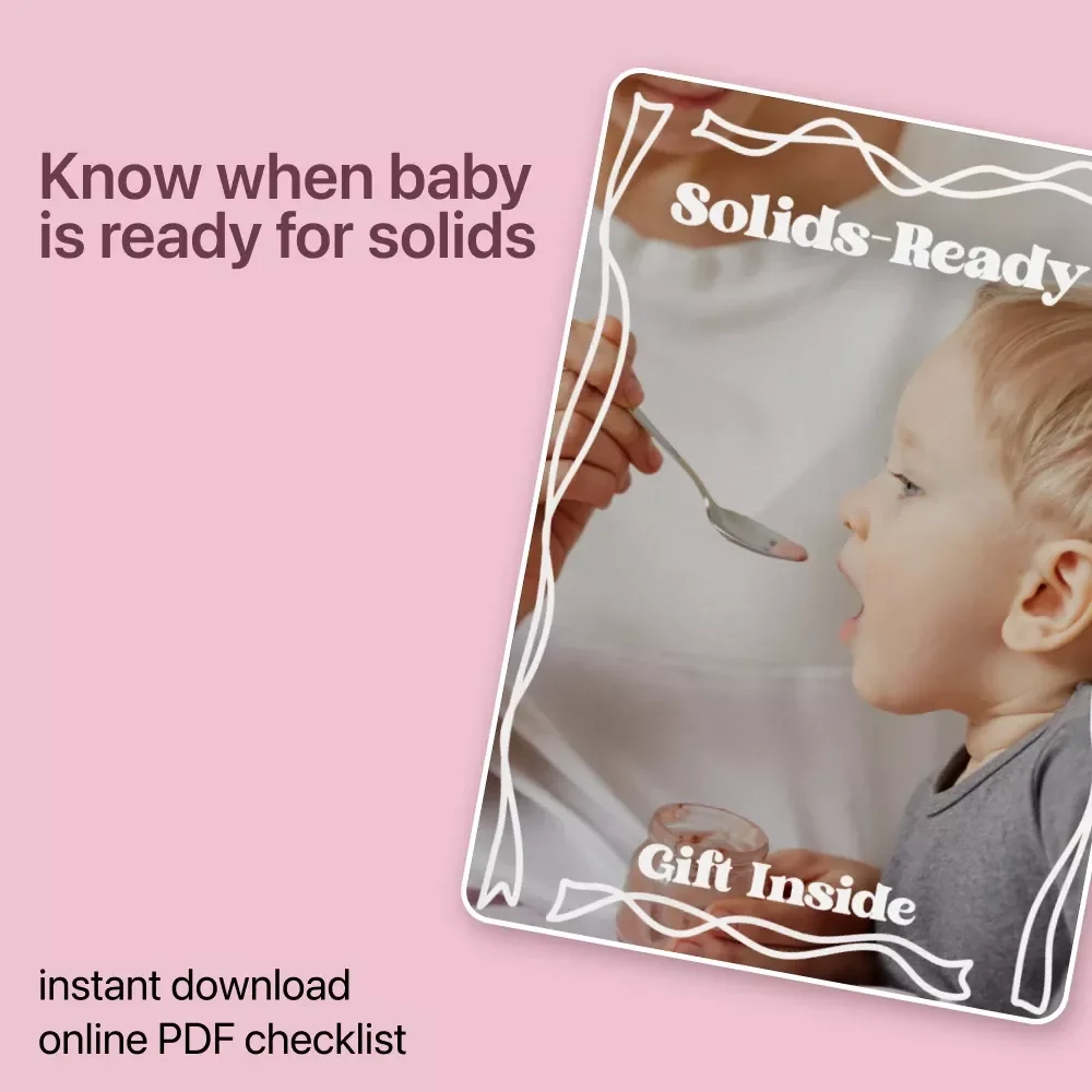 Solids-Ready | Baby Feeding Checklist for Signs Baby Ready for Solids | First Foods Readiness Guide