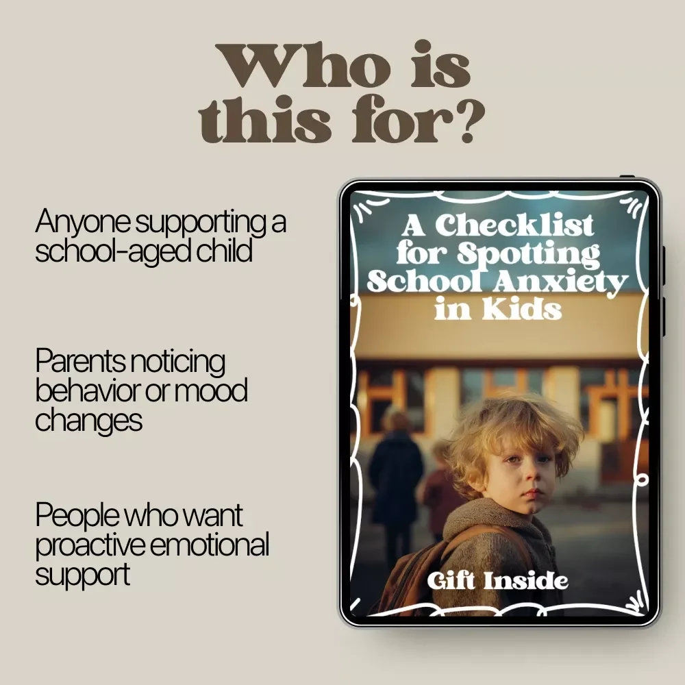 A Checklist for Spotting School Anxiety in Kids | Printable School Anxiety Checklist for Parents, Teachers & Caregivers | Digital Download Guide