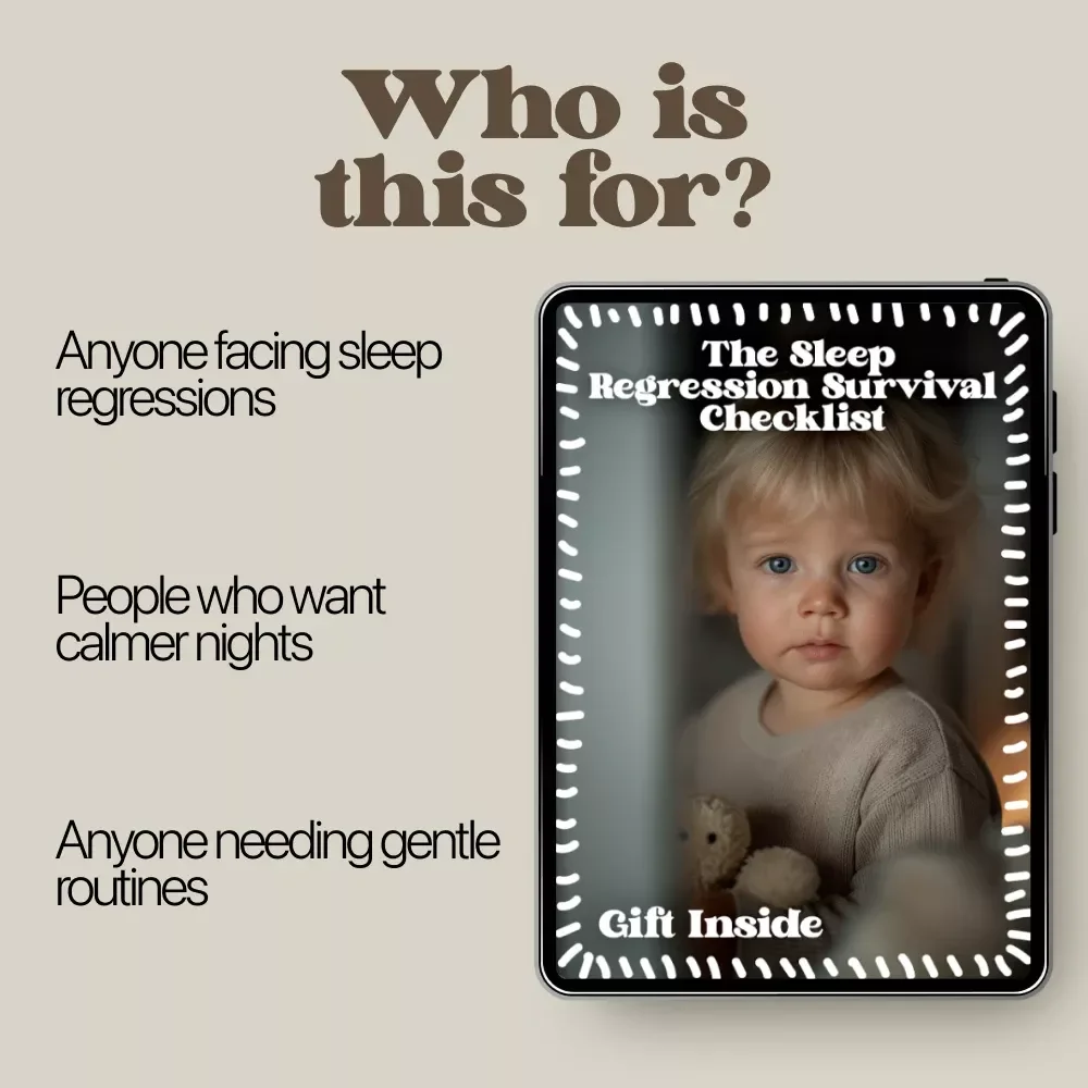 The Sleep Regression Survival Checklist | Gentle sleep regression calming tips for overtired babies & exhausted parents | Instant Digital Download