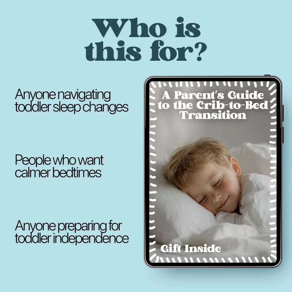 A Parent’s Guide to the Crib-to-Bed Transition | Toddler Sleep Ebook for a Smooth toddler transition from crib to bed | Gentle Parenting Digital Guide