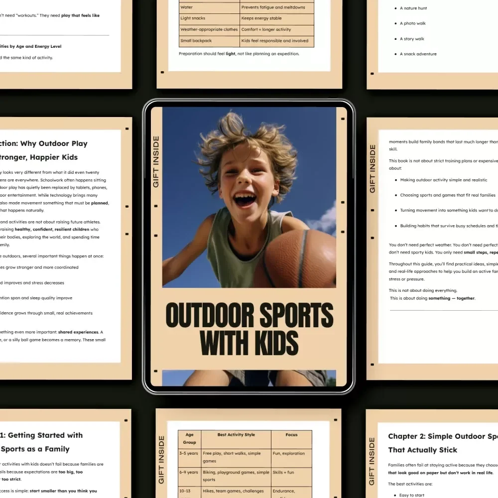 Outdoor Sports with Kids | Family Activity eBook for Outdoor Activities with Kids | Simple Sports, Play Ideas & Healthy Habits Guide