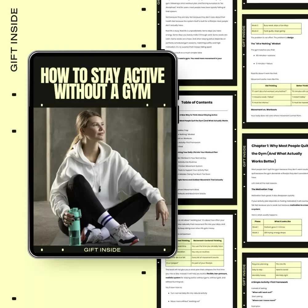 How to Stay Active Without a Gym – Practical eBook Guide on how to stay active without gym, Build Daily Movement Habits, Home & Outdoor Fitness Plan