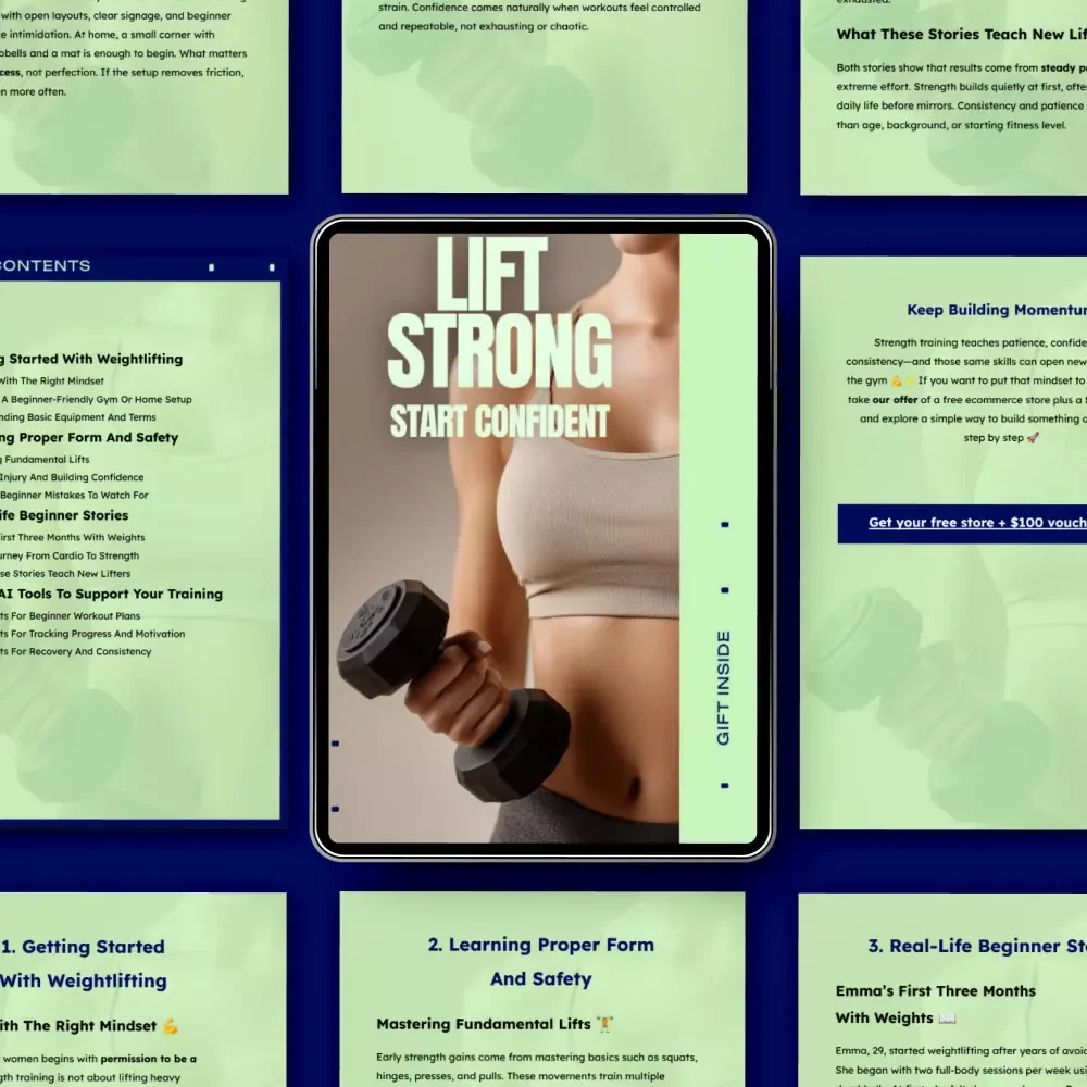 Lift Strong, Start Confident – The Ultimate Guide on How to Start Weightlifting for Women | Beginner-Friendly Digital Download