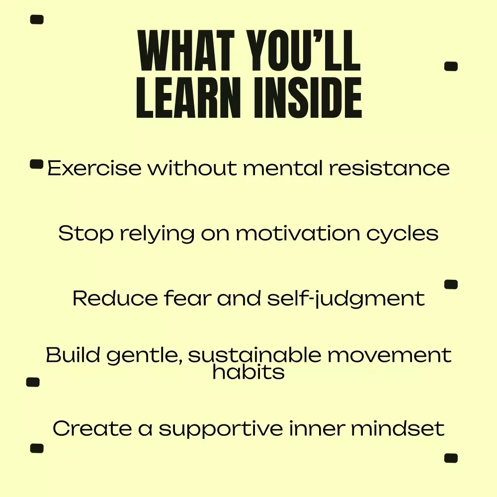 Move Again Without the Inner Fight – Ebook on Mental Blocks to Exercise, Mindset Reset Guide, Gentle Motivation for Movement, Digital Download