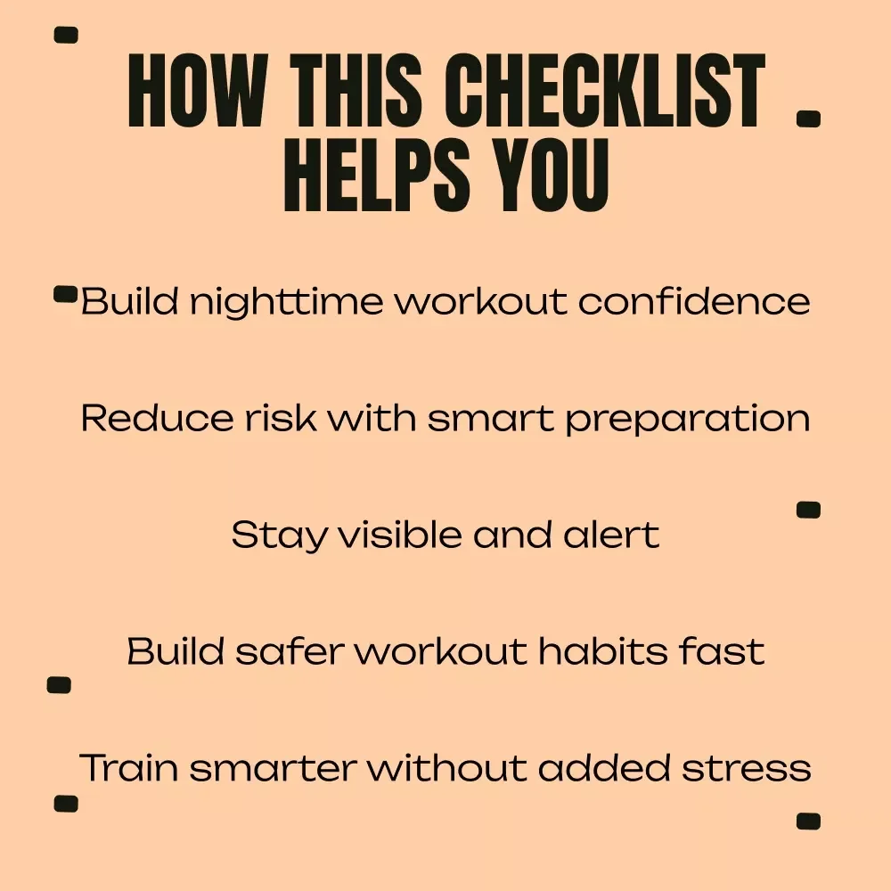 Your Ultimate Outdoor Workout Safety Checklist | Night Fitness Guide for Visibility, Confidence & Night Outdoor Workout Safety