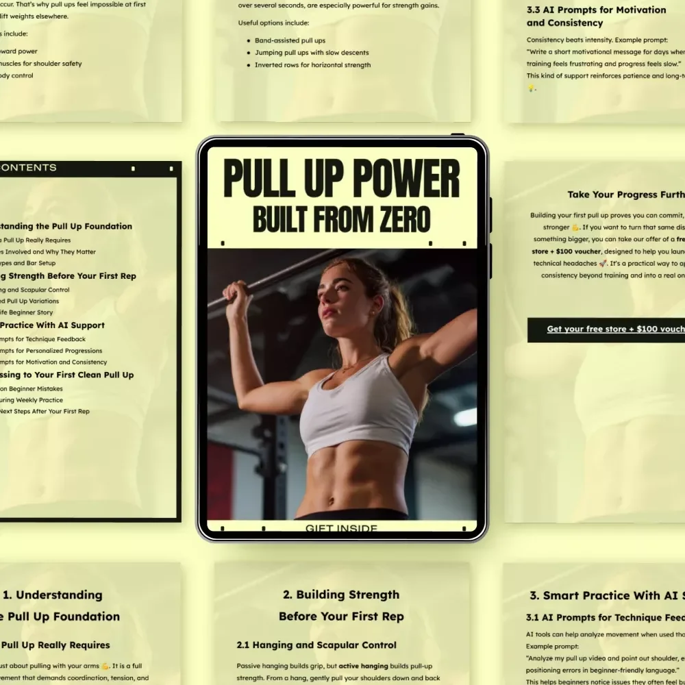 Pull Up Power, Built From Zero: How to Do a Pull Up for Beginners Guide, Step-by-Step Strength and AI Support eBook