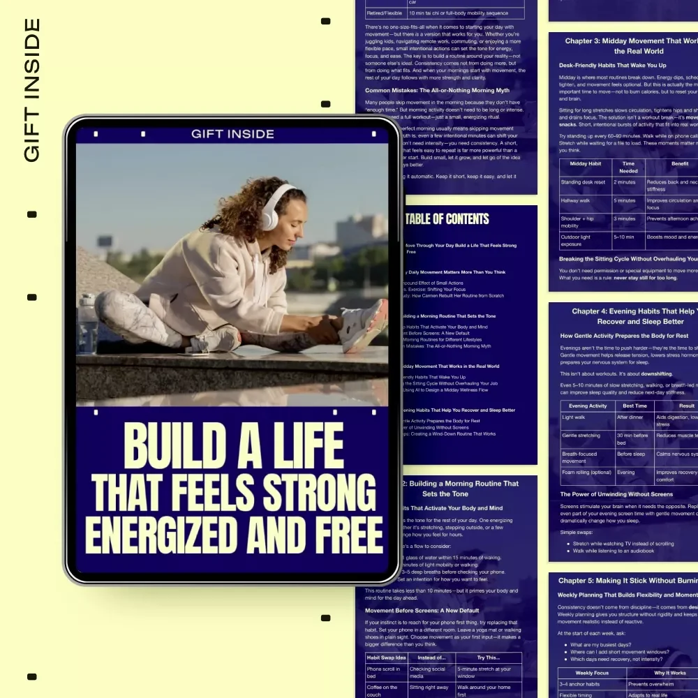 Build a Life That Feels Strong Energized and Free | Active Lifestyle Daily Routine eBook for Sustainable Energy & Simple Movement Habits