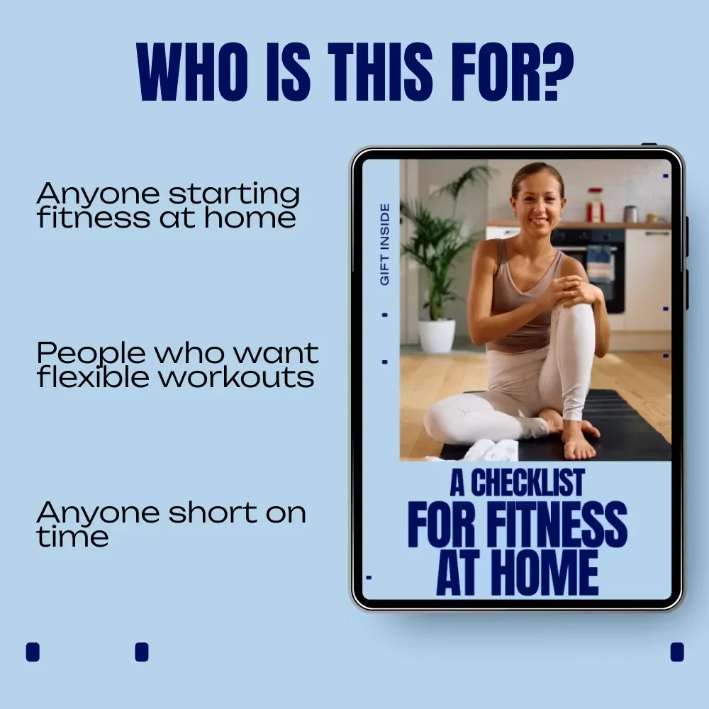 A Checklist for Fitness at Home – Simple Checklist for Fitness Activities at Home, No-Equipment Workouts, Daily Movement Planner, Digital Download