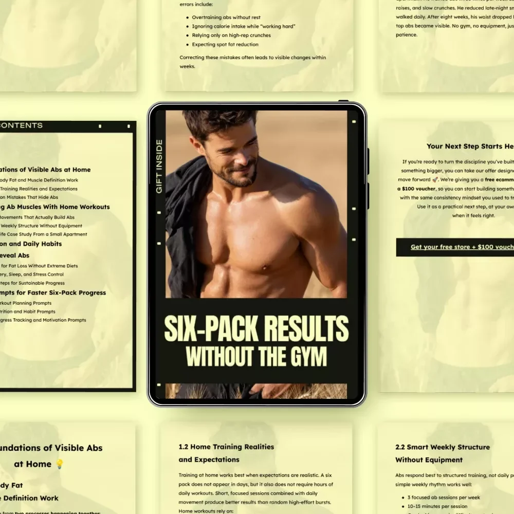Six-Pack Results Without the Gym – A Practical At-Home Abs Guide for How to Get a Six Pack at Home Without Equipment