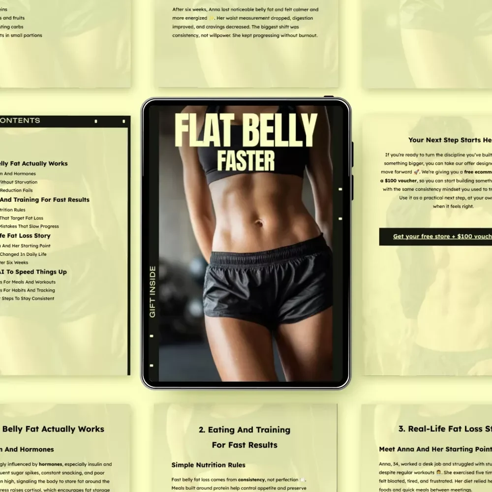 Flat Belly Faster – A Simple, Science-Based Guide for How to Lose Belly Fat Fast, Smart Nutrition, Easy Workouts & Real-Life Results