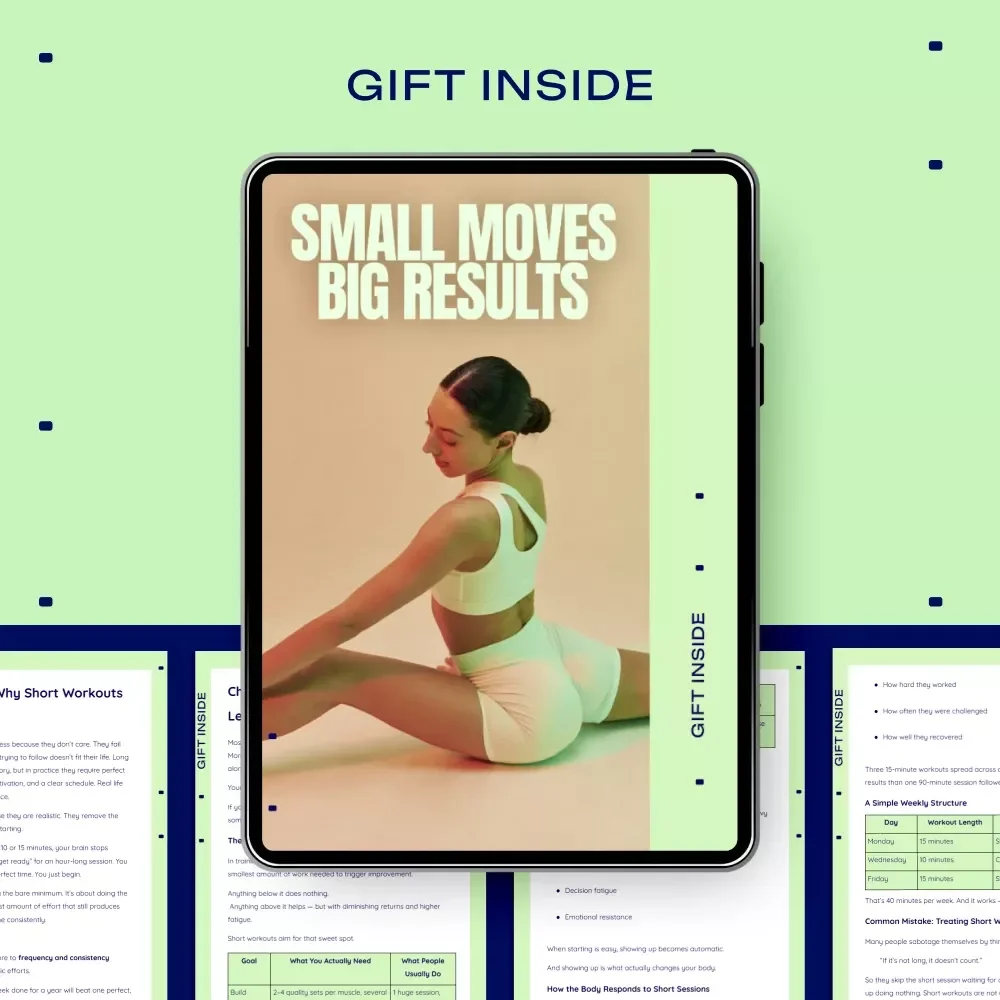 Small Moves Big Results | Short Workouts That Work eBook for Busy People, 10–20 Minute Fitness Guide, Sustainable Home Workout System