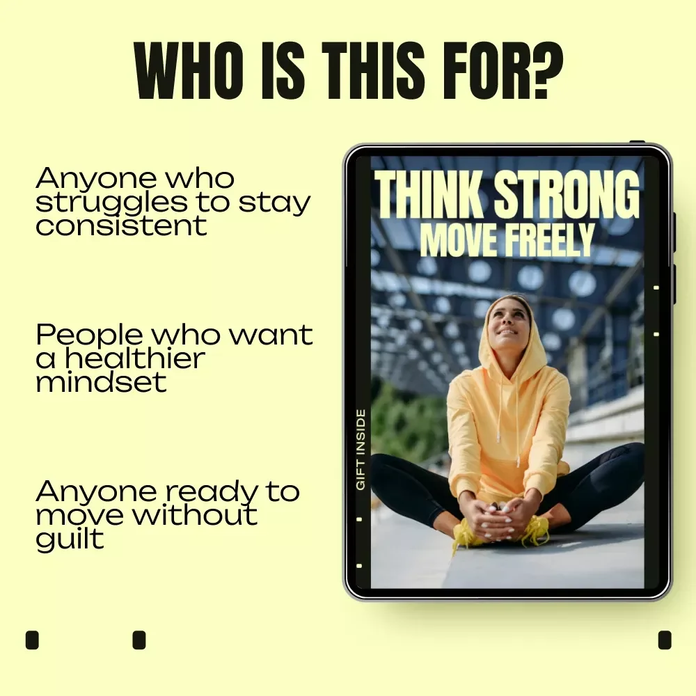 Think Strong Move Freely | Mindset Fitness Guide, Movement Mindset eBook, Build Consistent Habits, Motivation & Identity-Based Fitness Digital Download