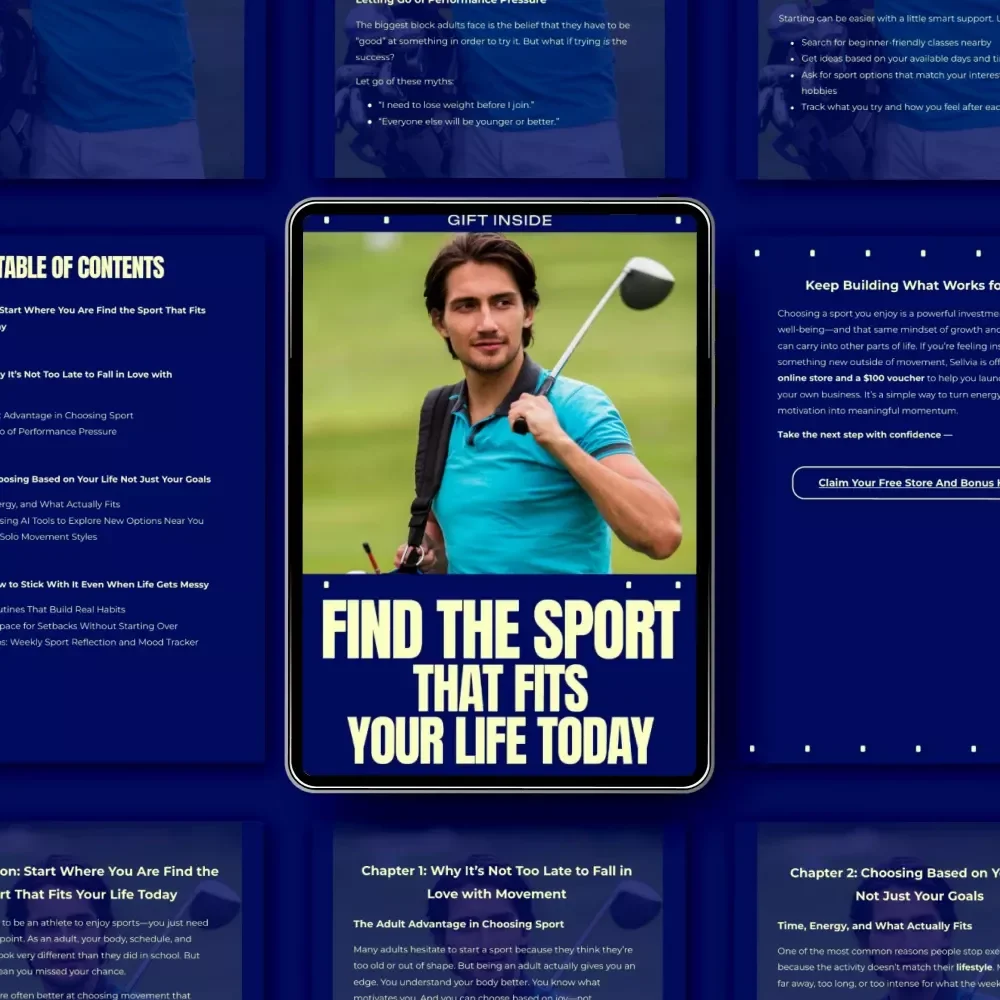 Find the Sport That Fits Your Life Today – Practical Guide on how to choose a sport as an adult | Digital Download for Busy Adults, Movement & Lifestyle Fit