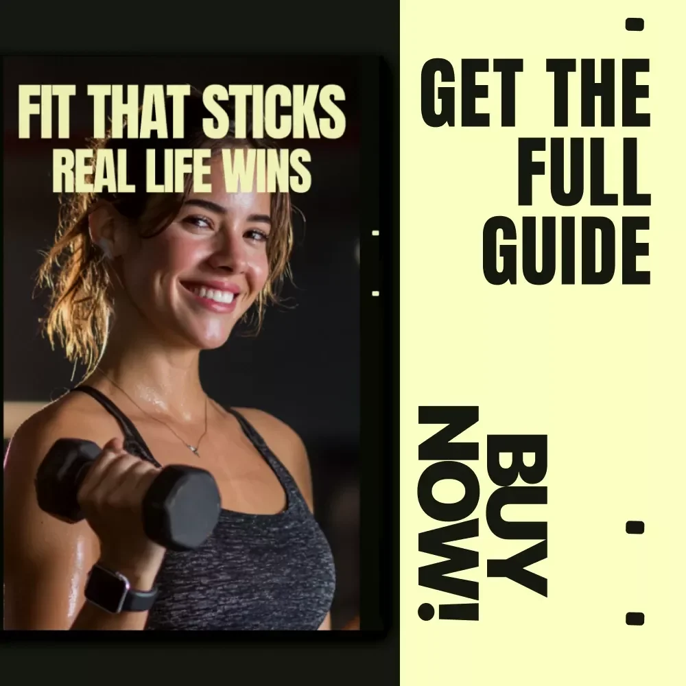 Fit That Sticks, Real Life Wins – Realistic Fitness Guide for Busy Life, Consistency, Strength Training, Cardio, Recovery & AI-Supported Workout Planning