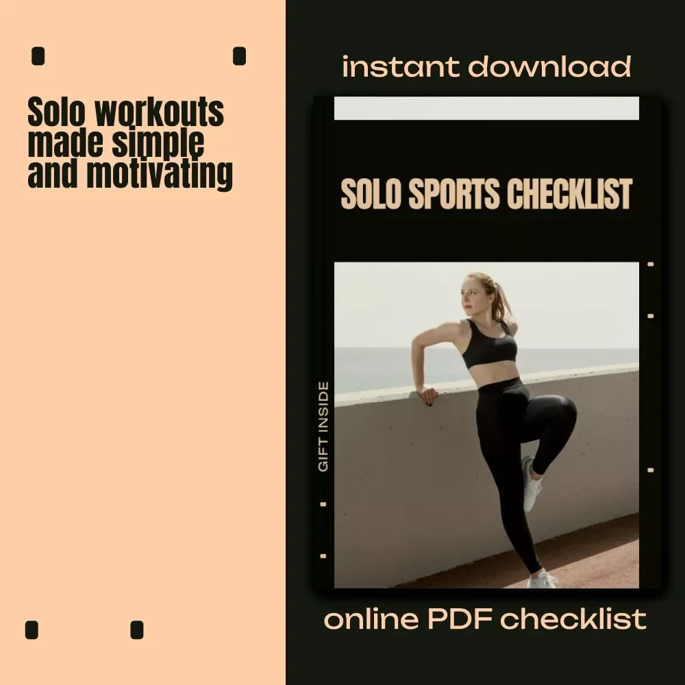 Solo Sports Checklist – Digital Download Checklist for Sports You Can Do Alone, At-Home & Outdoor Fitness Guide