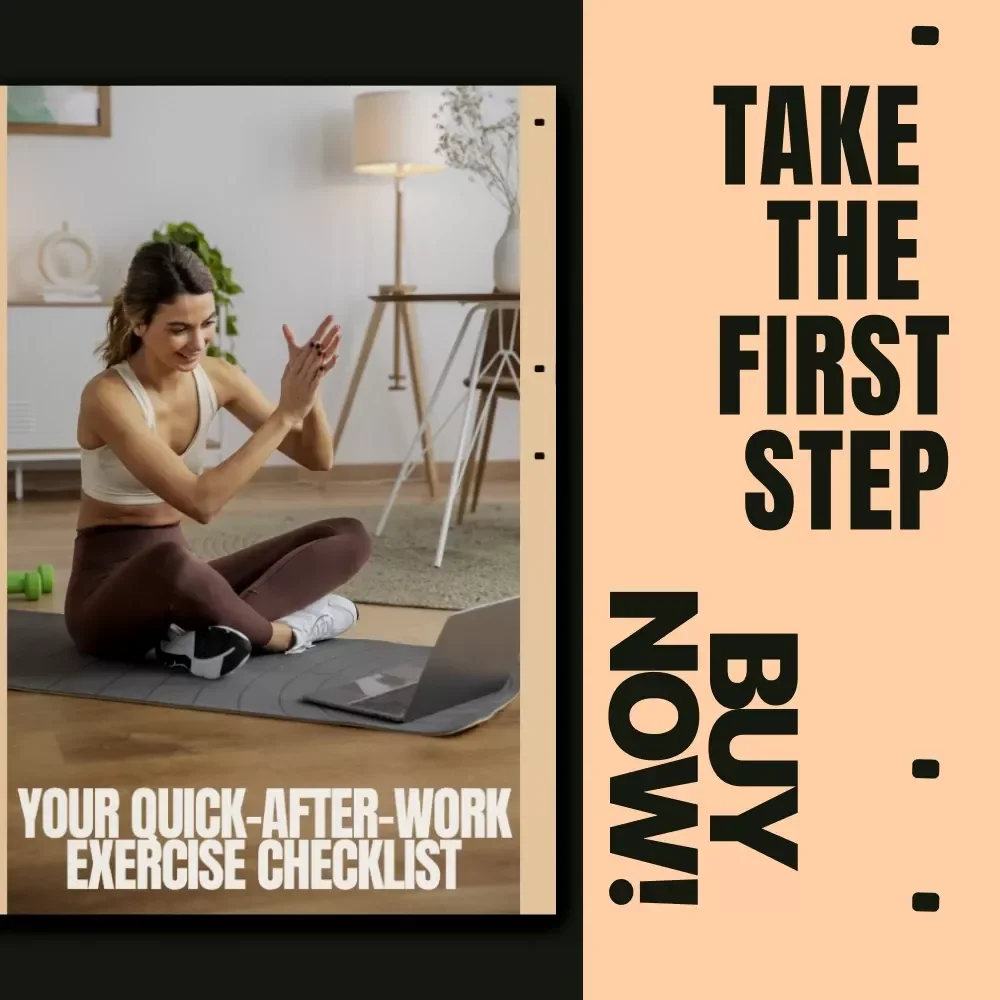 Your Quick-After-Work Exercise Checklist | Simple Exercise After Long Workday Routine, Printable Fitness Checklist for Busy Professionals