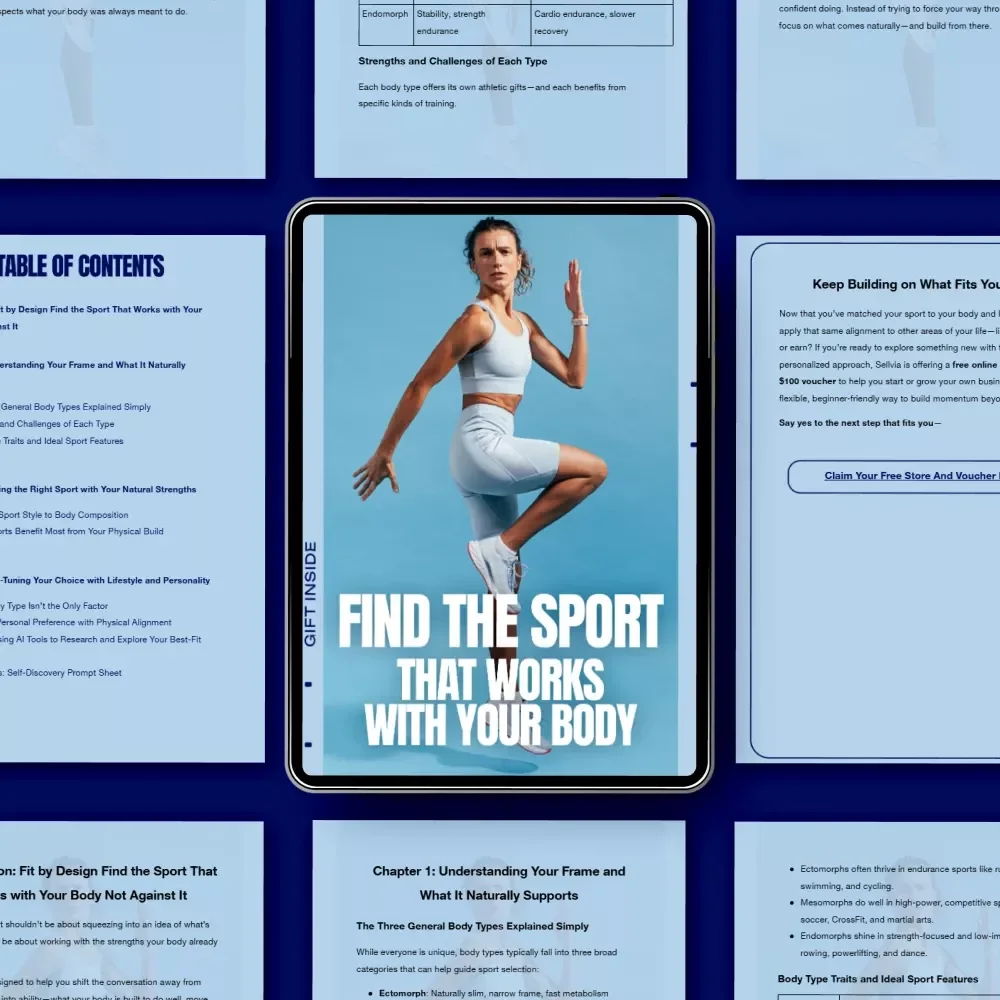 Find the Sport That Works with Your Body – Body Type Fitness Guide | How to Choose a Sport by Body Type | Digital Download