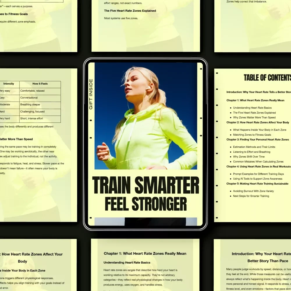 Train Smarter Feel Stronger | Heart Rate Zones Training Guide eBook for Runners & Fitness Lovers | Smart Endurance Training Digital Download