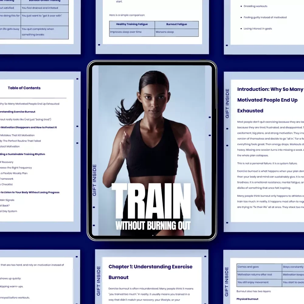 Train Without Burning Out | Ebook Guide on how to avoid exercise burnout | Sustainable Fitness, Recovery & Motivation Blueprint