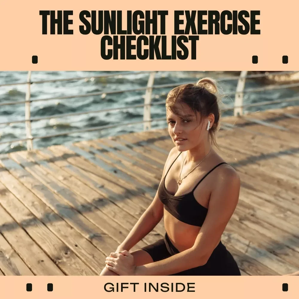 The Sunlight Exercise Checklist | Printable Wellness Checklist | Daily Outdoor Fitness Planner | sunlight exercise benefits Guide