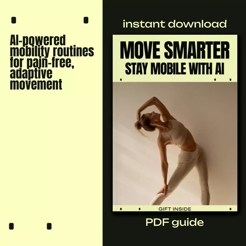 Move Smarter, Stay Mobile With AI | AI Mobility Guide, Personalized Mobility Routine eBook, Digital Download for Flexibility, Pain Relief & Daily Movement