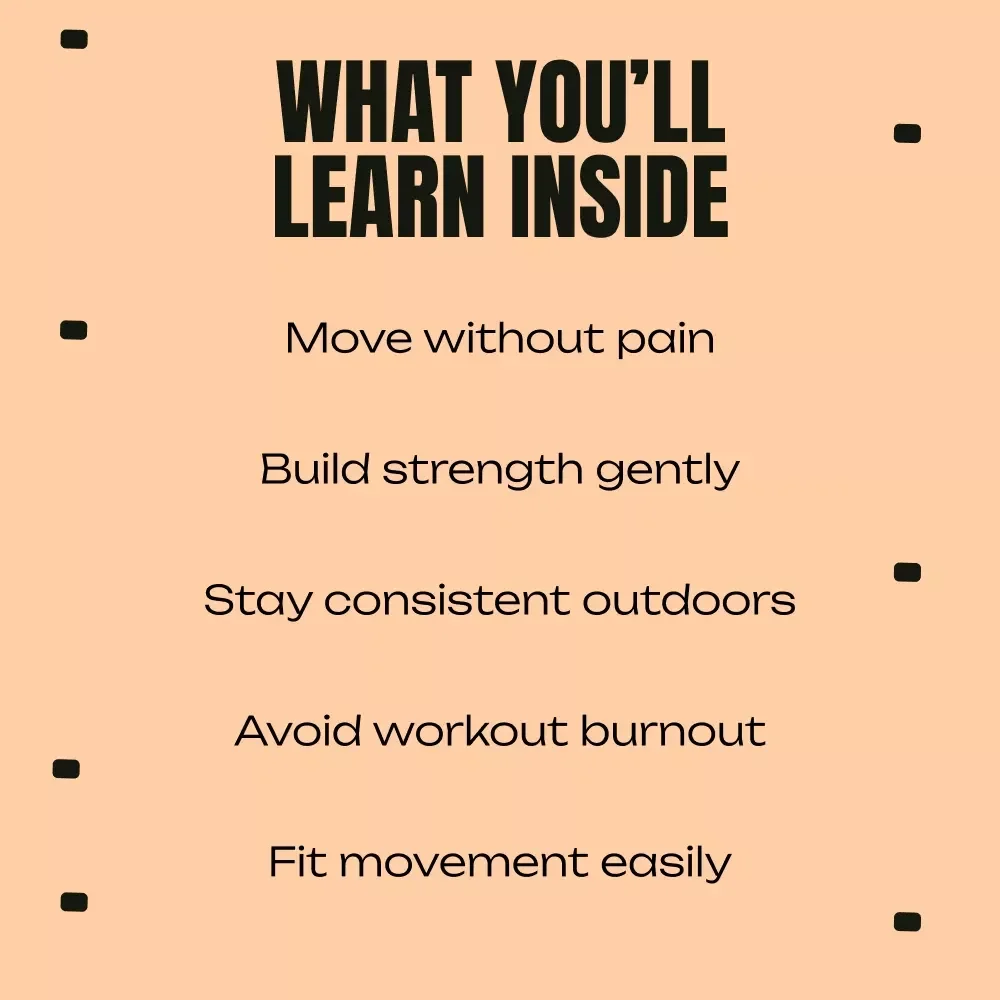 Move Gently Feel Strong Outdoors – A Practical Guide to Low Impact Outdoor Workouts for Sustainable Strength, Consistency & Confidence