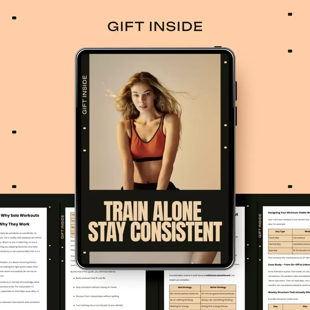 Train Alone Stay Consistent | Solo Fitness Guide for Building Routine, Motivation & Consistency