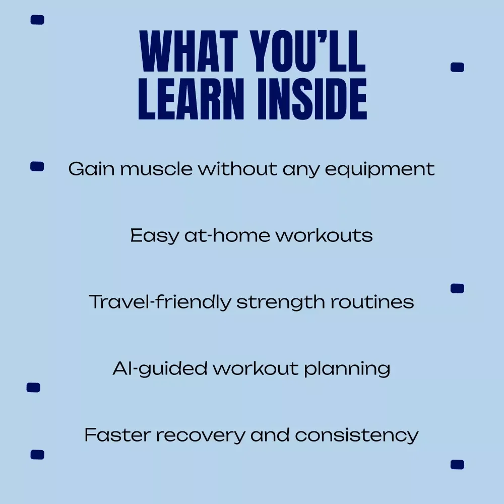 Muscle Growth, No Weights | Complete Bodyweight Guide for How to Build Muscle Without Weights | At-Home Training, Travel Fitness & AI Workout Prompts