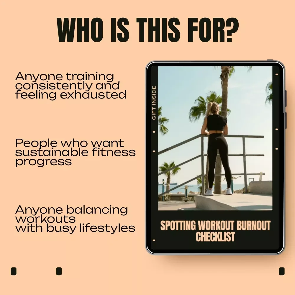 Spotting Workout Burnout Checklist – Signs of Workout Burnout Digital Checklist for Fitness Motivation, Recovery Tracking & Training Balance