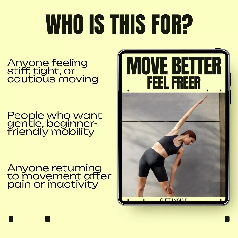 Move Better, Feel Freer – Beginner Mobility Guide eBook, Daily Mobility Exercises, Pain-Free Movement & Flexibility Digital Download