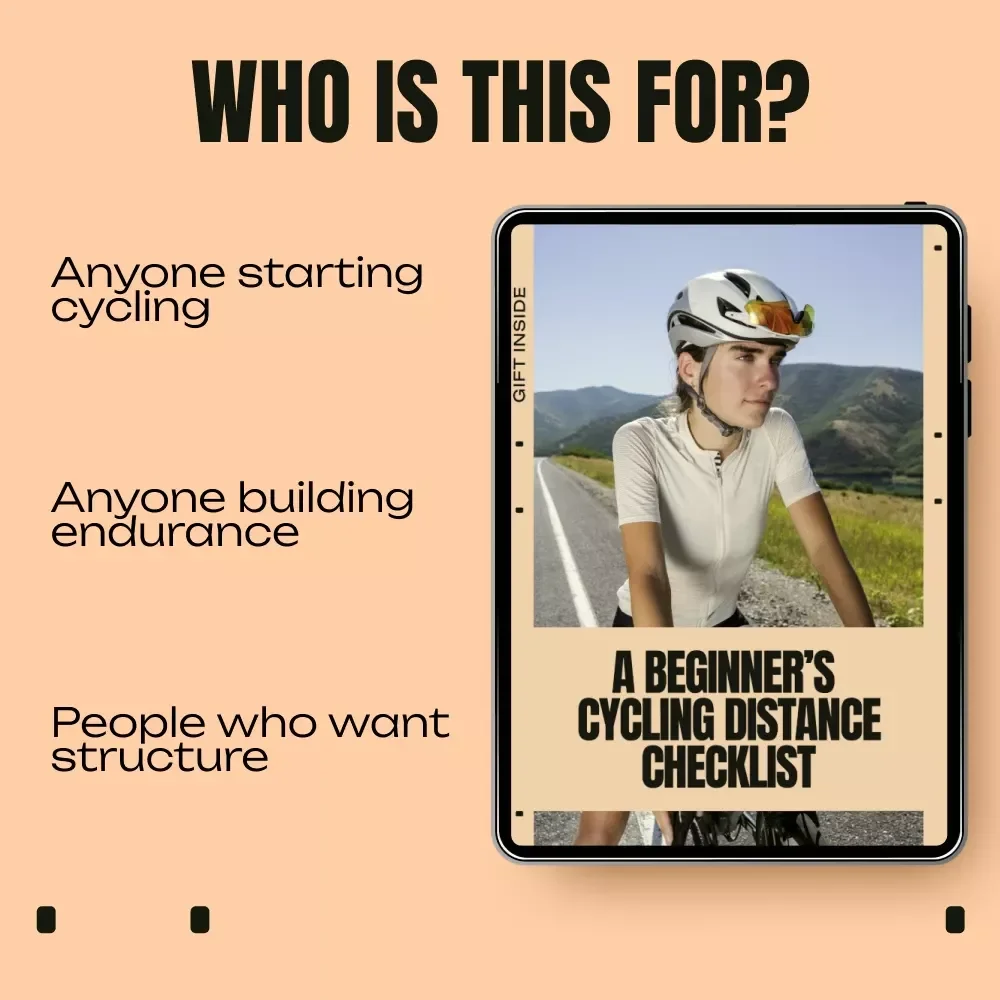 A Beginner’s Cycling Distance Checklist | Cycling Distance for Beginners Digital Download | Easy Ride Planning Checklist