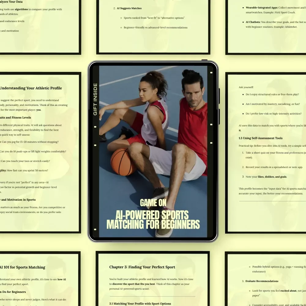 Game On: AI-Powered Sports Matching for Beginners | AI Beginner Sport Matching eBook for Finding Your Perfect Sport