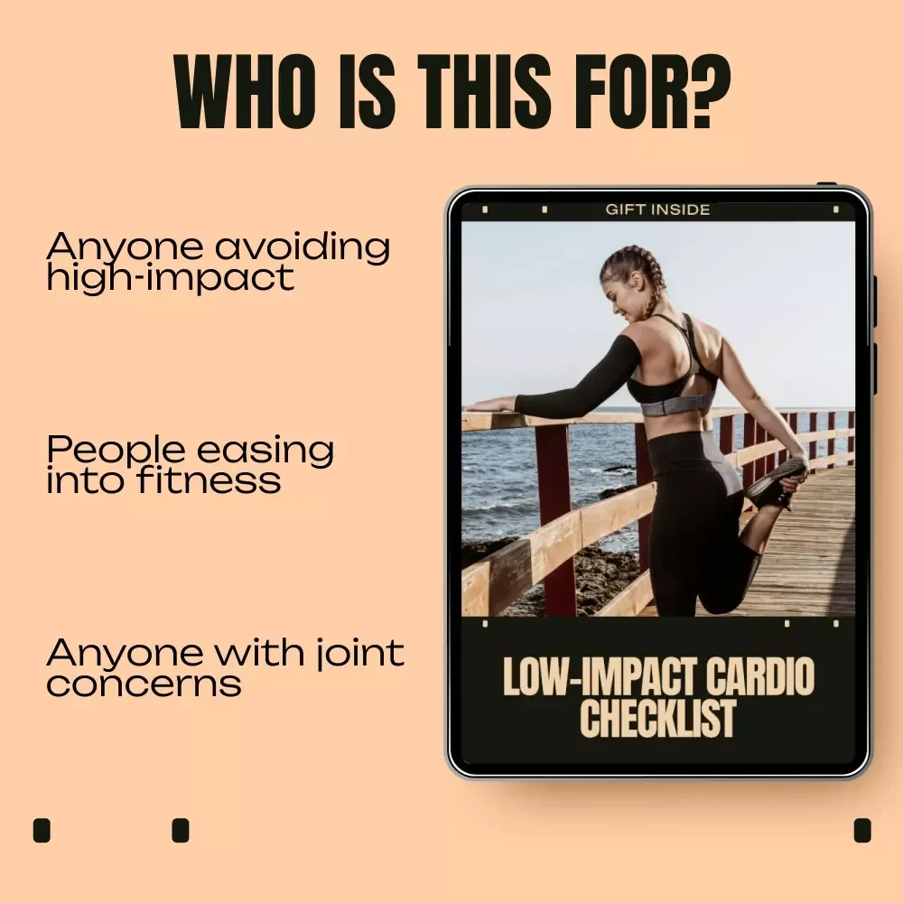 Low-Impact Cardio Checklist | Simple Low Impact Cardio Options for Joint-Friendly Fitness, Home Workouts & Sustainable Movement