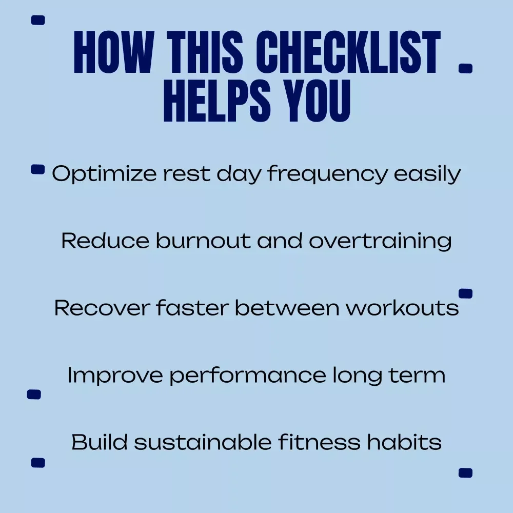 The Ultimate Rest Day Checklist: Master Your Recovery Game | Fitness Recovery Planner, Training Rest Guide, Smart Rest Day Frequency Checklist