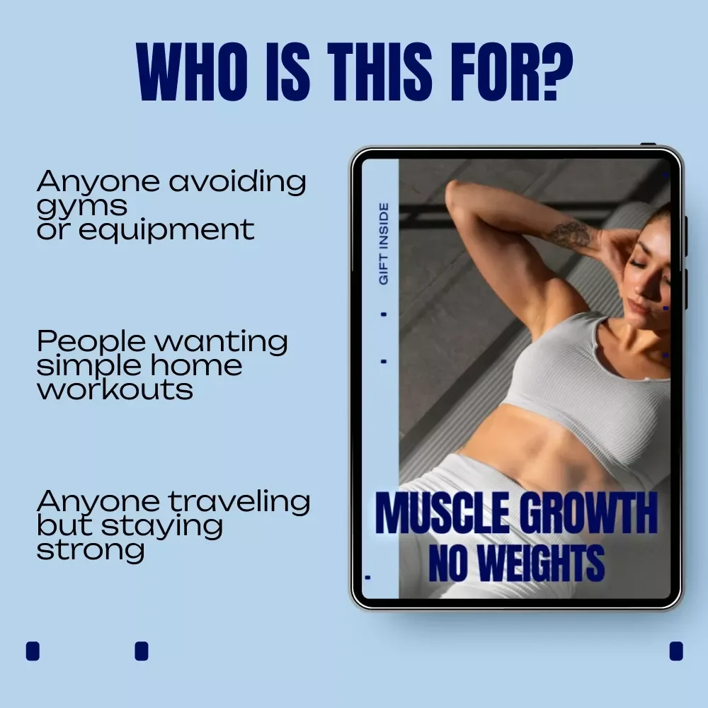 Muscle Growth, No Weights | Complete Bodyweight Guide for How to Build Muscle Without Weights | At-Home Training, Travel Fitness & AI Workout Prompts