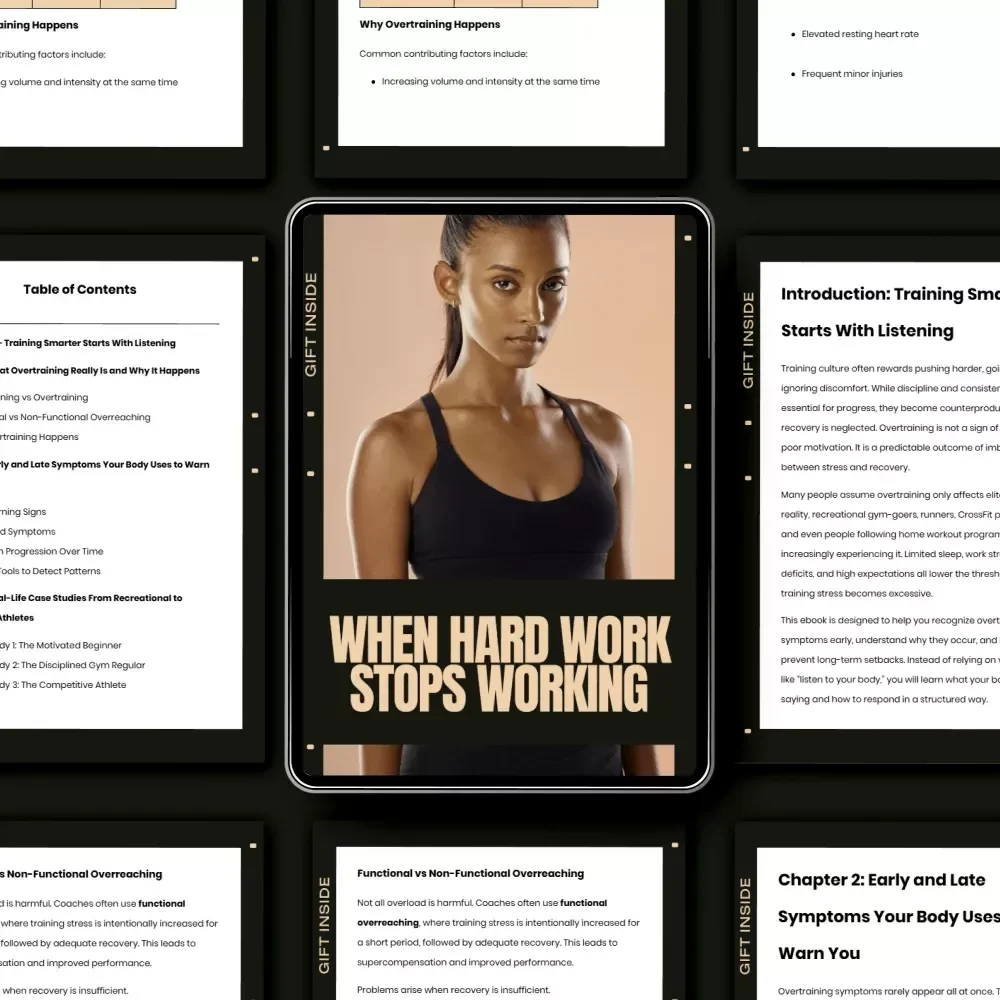 When Hard Work Stops Working – Ebook on Overtraining Symptoms, Smart Training Recovery Guide for Athletes & Fitness Enthusiasts