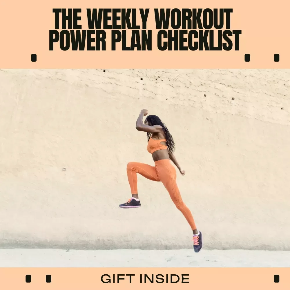 The Weekly Workout Power Plan Checklist | Weekly Workout Schedule Planner, Fitness Training Checklist, Strength & Cardio Routine Organizer
