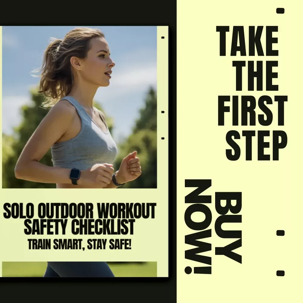 Solo Outdoor Workout Safety Checklist | Solo Outdoor Workout Safety Guide for Confident Training | Digital Download Checklist