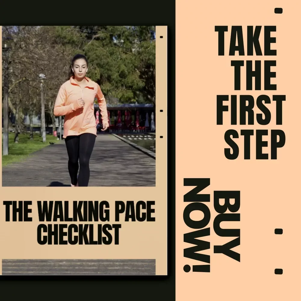 The Walking Pace Checklist | Walking Pace for Fat Loss Guide | Brisk Walking Steps, Interval Walking, Fat Burn Routine Checklist