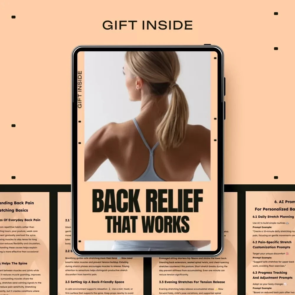 Back Relief That Works: The Ultimate eBook Guide on How to Stretch for Back Pain – Gentle Stretches, Recovery Routines & Personalized AI Prompts