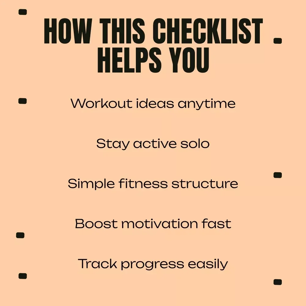Solo Sports Checklist – Digital Download Checklist for Sports You Can Do Alone, At-Home & Outdoor Fitness Guide
